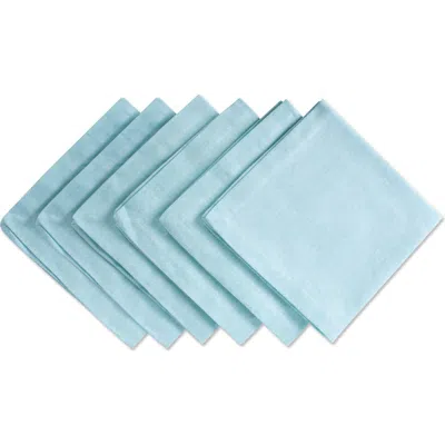 Dii Solid Chambray Napkin Set/6 In Aqua