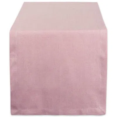 Dii Solid Chambray Table Runner In Rose