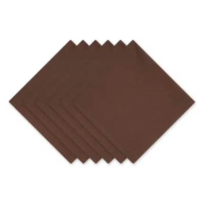 Dii Solid Everyday Cloth Napkin Set/6 In Bark Brown