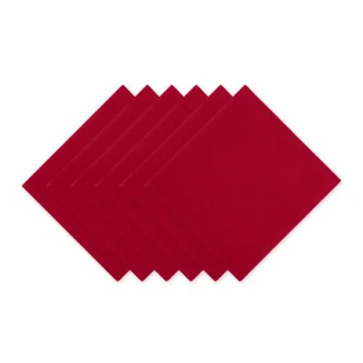 Dii Solid Everyday Cloth Napkin Set/6 In Tango Red