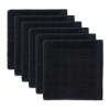 Dii Solid Windowpane Terry Dishcloth Set/6 In Black