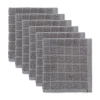 Dii Solid Windowpane Terry Dishcloth Set/6 In Gray