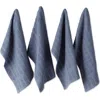 Dii Solid Windowpane Terry Dishtowel Set/4 In Stonewash Blue