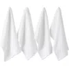 Dii Solid Windowpane Terry Dishtowel Set/4 In White
