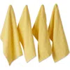 Dii Solid Windowpane Terry Dishtowel Set/4 In Yellow