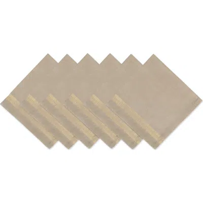 Dii Sparkle Stripe Napkin Set/6 In Neutral