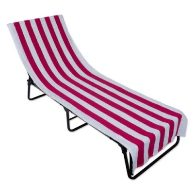 Dii Stripe Lounge Chair Beach Towel In Pink