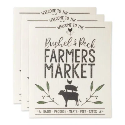 Dii Swedish Dishcloth Set/3, Reusable & Absorbent In Farmers Market