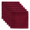 Dii Terry Windowpane Combo Dishcloth Set/6 In Wine