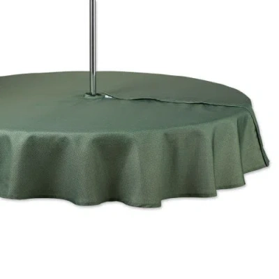 Dii Tonal Lattice Print Outdoor Tablecloth With Zipper In Green