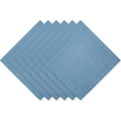 Dii Variegated Cotton Napkin Set/6 In Light Blue