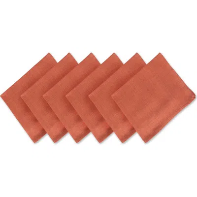 Dii Variegated Cotton Napkin Set/6 In Spice
