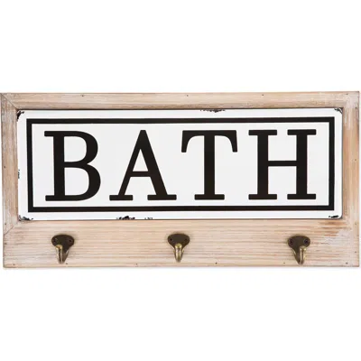 Dii Vintage Enamelware Tile Hanging Sign In Bath