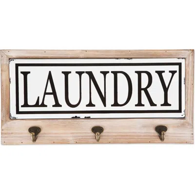 Dii Vintage Enamelware Tile Hanging Sign In Laundry