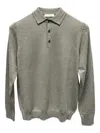 Diktat Buttoned Long-sleeve Polo Shirt In Gray