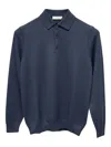 Diktat Buttoned Polo Shirt In Blue