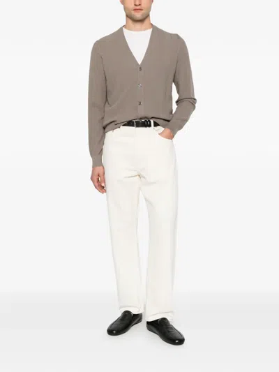 Diktat Button-up Cardigan In Neutrals