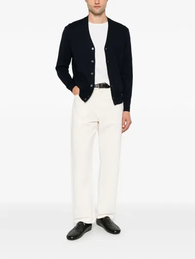 Diktat Button-up V-neck Sweater In 블루