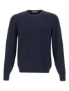Diktat Cable-knit Crew-neck Sweater In Blue