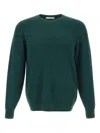 Diktat Cable-knit Crew-neck Sweater In Green