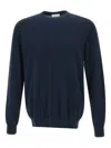 Diktat Crew-neck Ribbed Sweater In Blue