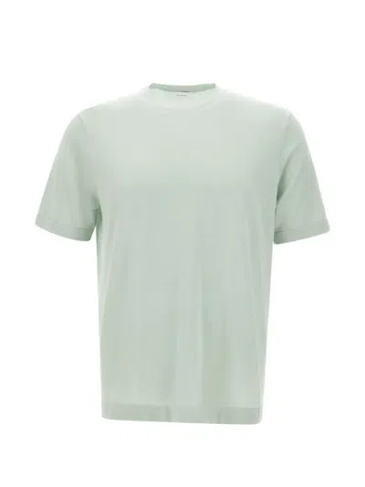 Diktat Cotton-knit Side-slit T-shirt In Green