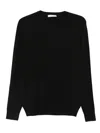 Diktat Crew-neck Long-sleeve Sweater In Black