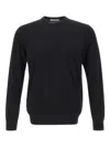 Diktat Crew Neck Ribbed Sweater In Black