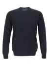 Diktat Crew-neck Ribbed Sweater In Blue