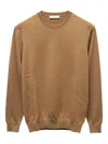 Diktat Crew-neck Sweater In Brown