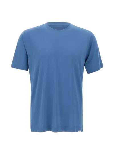 Diktat Crewneck Cotton T-shirt In Blue