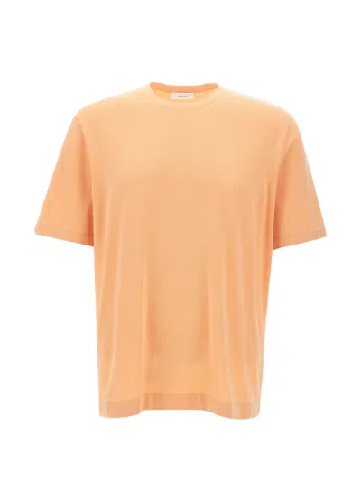 Diktat Crew-neck Cotton T-shirt In Orange
