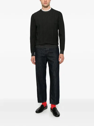 Diktat Crew-neck Sweater In Black