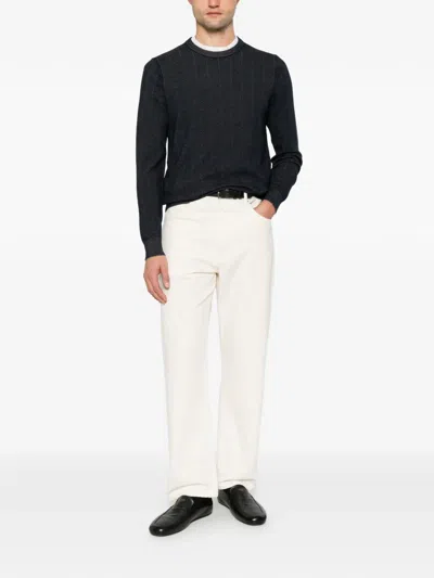 Diktat Crew-neck Sweater In Blue