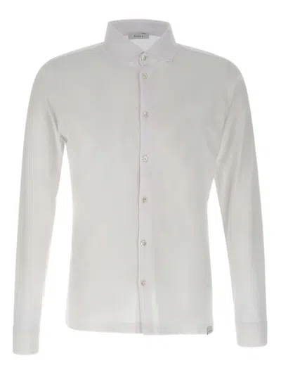 Diktat Cutaway-collar Long-sleeve Shirt In White