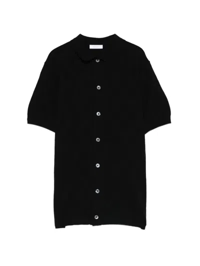 Diktat Diamond-knit Shirt In Black