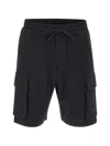 Diktat Drawstring Cargo Shorts In Black