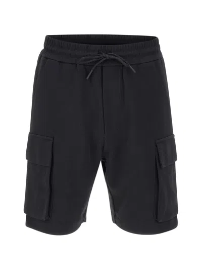 Diktat Drawstring Cargo Shorts In Black