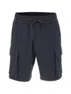 Diktat Drawstring Cargo Shorts In Blue