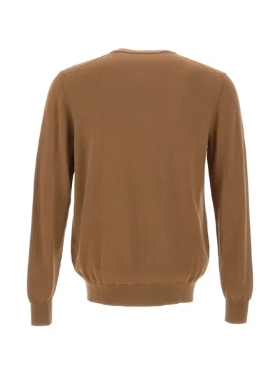 Diktat Fine-knit Merino Sweater In Brown