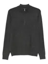 Diktat Half-zip Sweater In Gray
