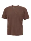 Diktat Linen T-shirt In Brown