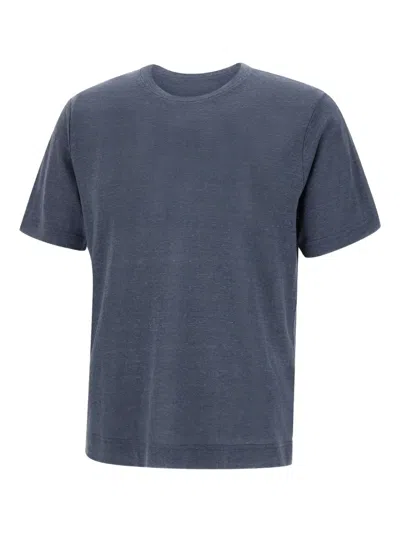 Diktat Linen T-shirt In Blue