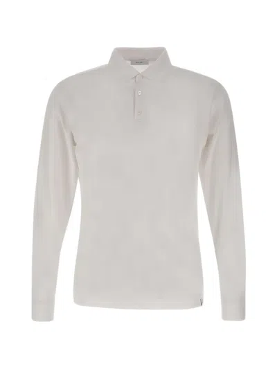 Diktat Long-sleeve Cotton Polo Shirt In White