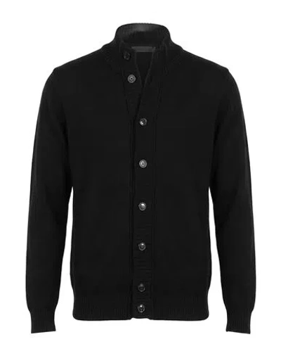 Diktat Man Cardigan Black Size S Merino Wool