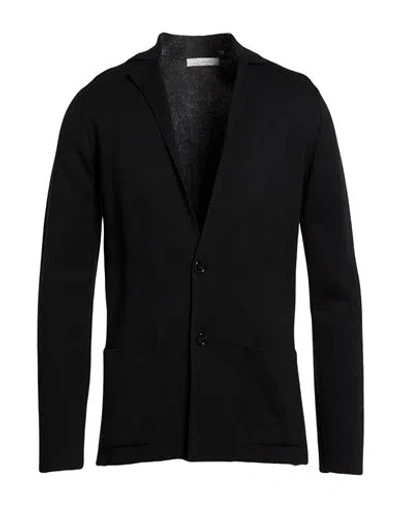 Diktat Man Cardigan Charcoal Size S Wool, Acrylic In Black