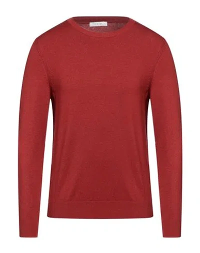 Diktat Man Sweater Brick Size S Viscose, Polyamide, Acrylic, Cashmere In Red