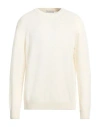 Diktat Man Sweater Ivory Size L Merino Wool In White