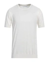Diktat Man Sweater Ivory Size Xxl Silk, Cotton In White