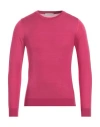 Diktat Man Sweater Magenta Size M Merino Wool, Silk, Cashmere